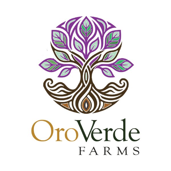 Oro Verde Farms logo white